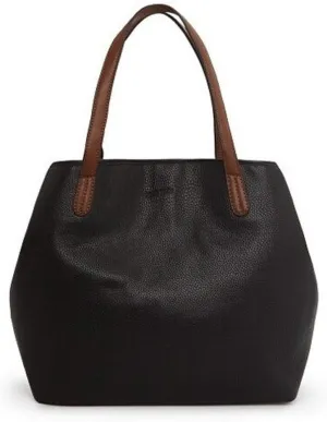 Women's Simple Shoulder Bag Pu Litchi Tote Large Capacity Handbag