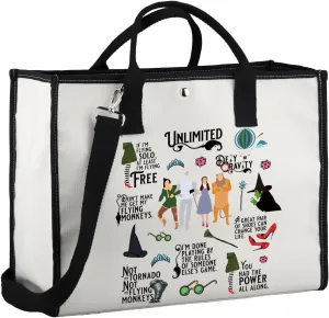 WSNANG Movie Inspired Gift Movie Themed Tote Bag Movie Character Canvas Shopping Bag Ruby Fans Gift (W Oz Tote2)