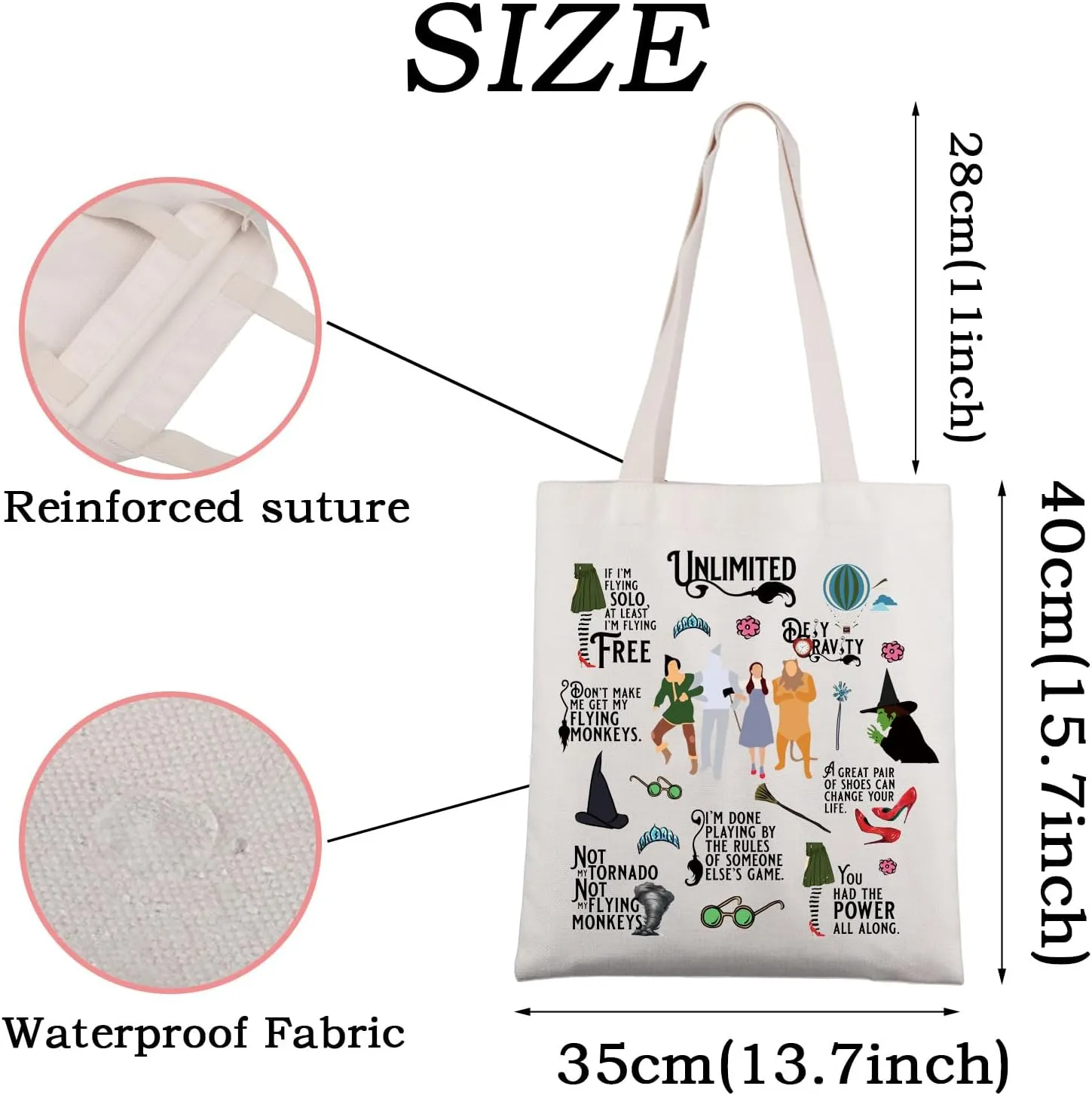WSNANG Movie Inspired Gift Movie Themed Tote Bag Movie Character Canvas Shopping Bag Ruby Fans Gift