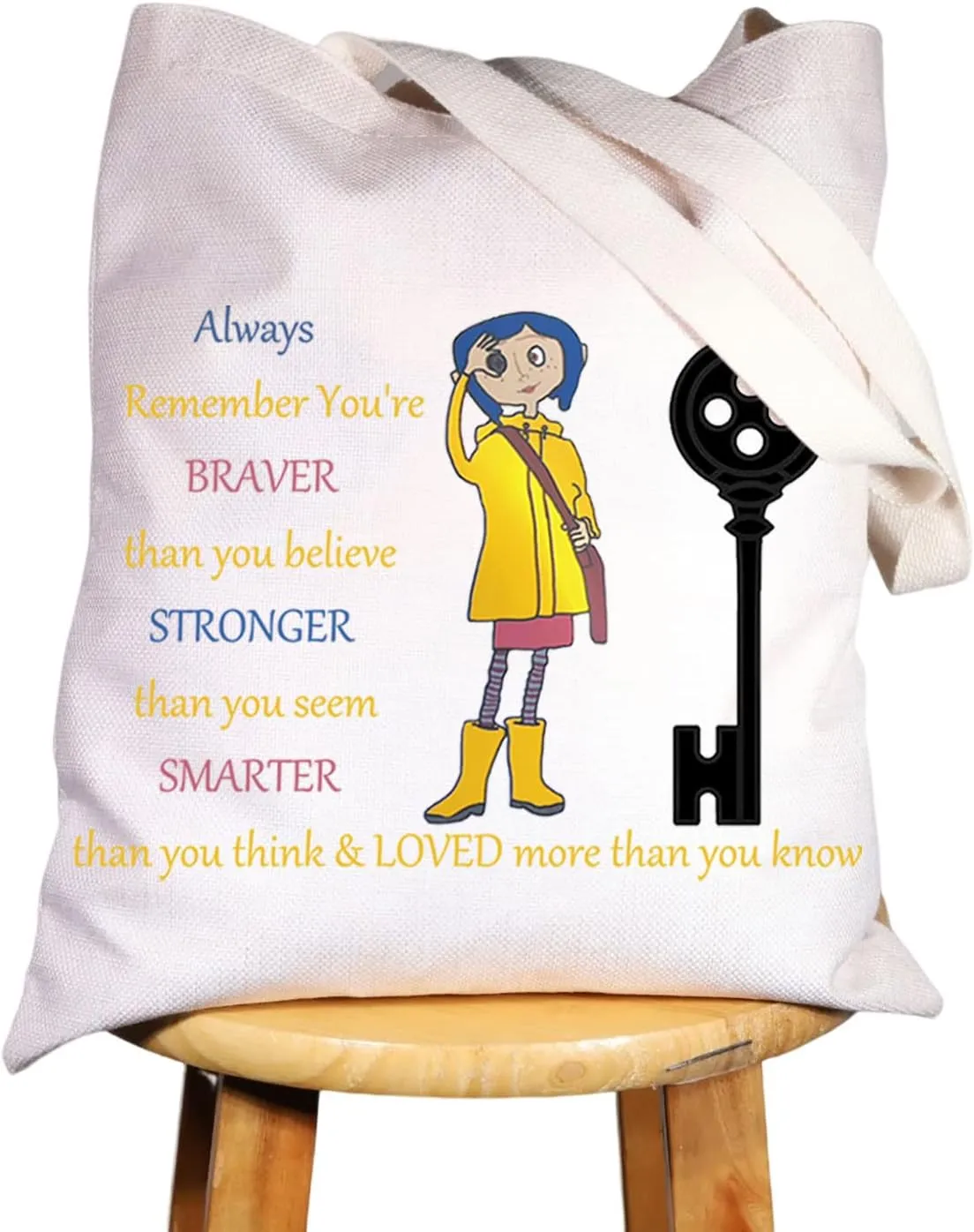 WZMPA Cartoon Movie Cosmetic Bag Movie Fans Gift You Are Braver Stronger Smarter Than You Think Cartoons Makeup Zipper Pouch Bag For Movie Fans