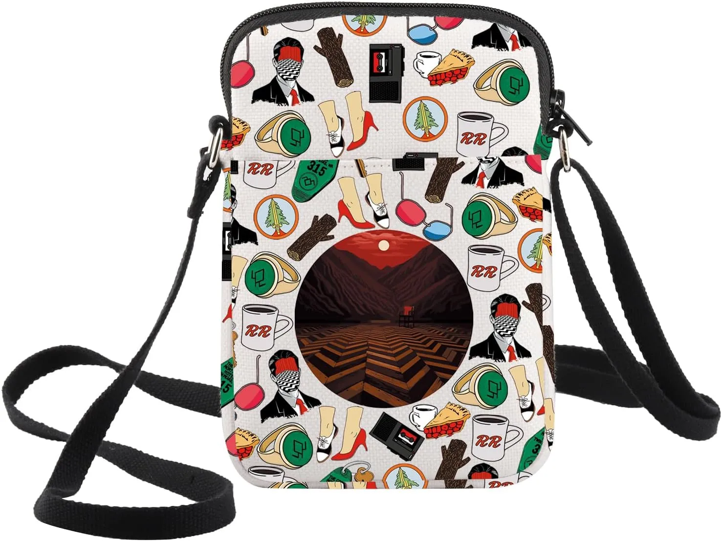 WZMPA Dale Cooper Fans Crossbody Bag Movie Lover Gift Laura Palmer Shoulder Bag Horrible Movie Merch