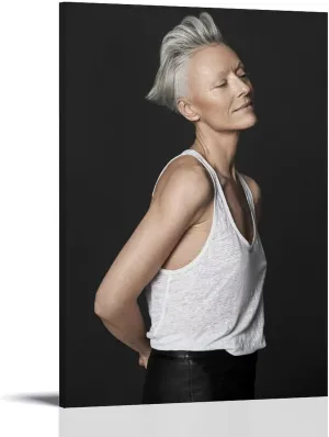 XLIANDA Movie Star Famous Actress Tilda Swinton Life Poster Canvas Art And Wall Art Picture Print Modern Family Bedroom Decors 08x12inch(20x30cm)