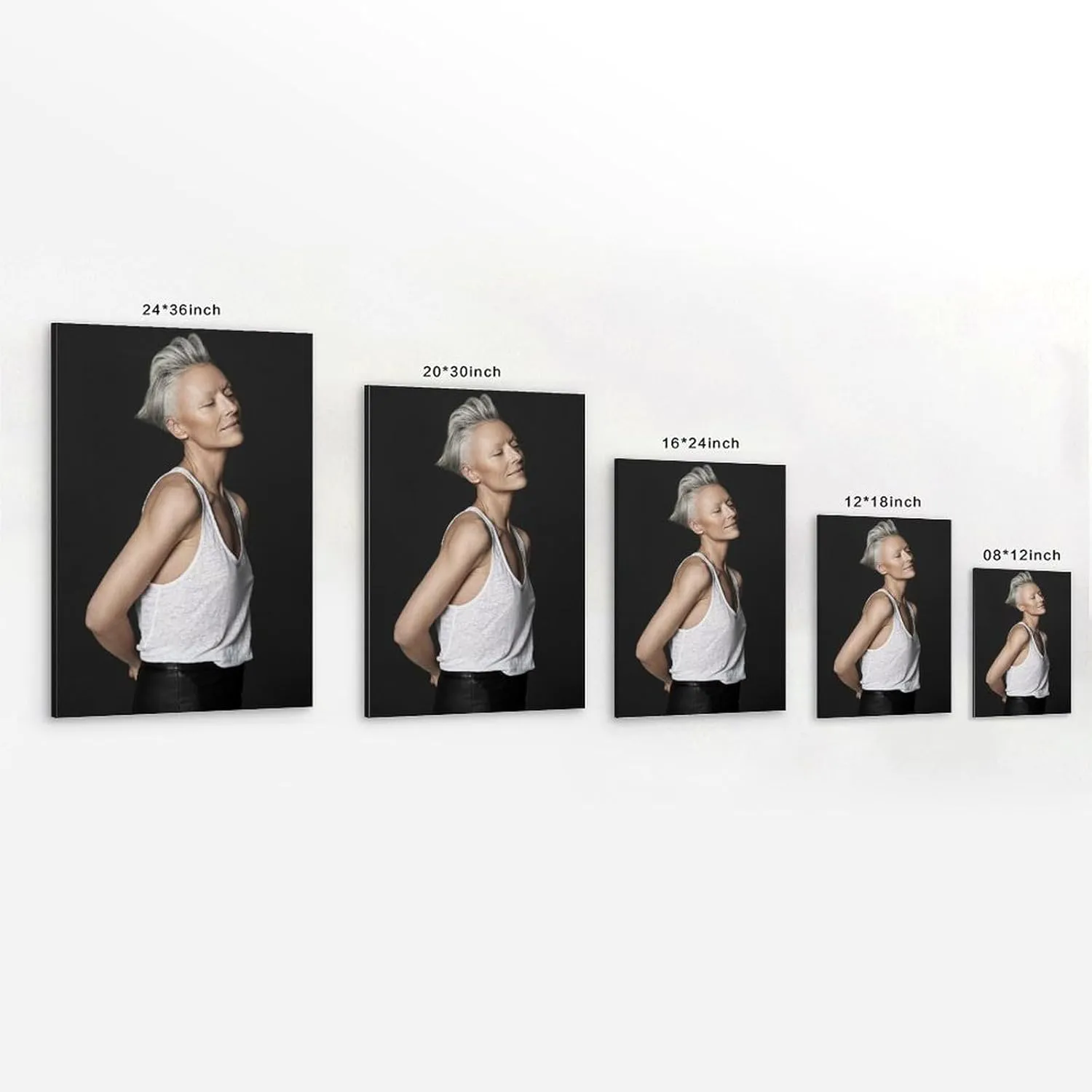 XLIANDA Movie Star Famous Actress Tilda Swinton Life Poster Canvas Art And Wall Art Picture Print Modern Family Bedroom Decors 08x12inch(20x30cm)