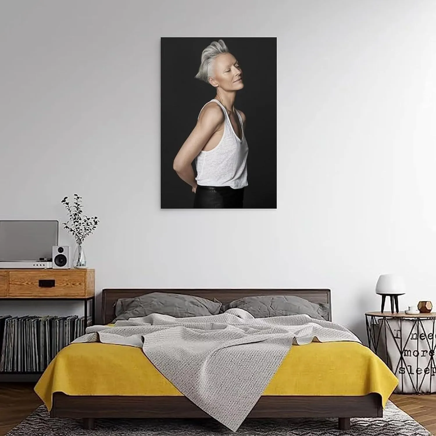 XLIANDA Movie Star Famous Actress Tilda Swinton Life Poster Canvas Art And Wall Art Picture Print Modern Family Bedroom Decors 08x12inch(20x30cm)