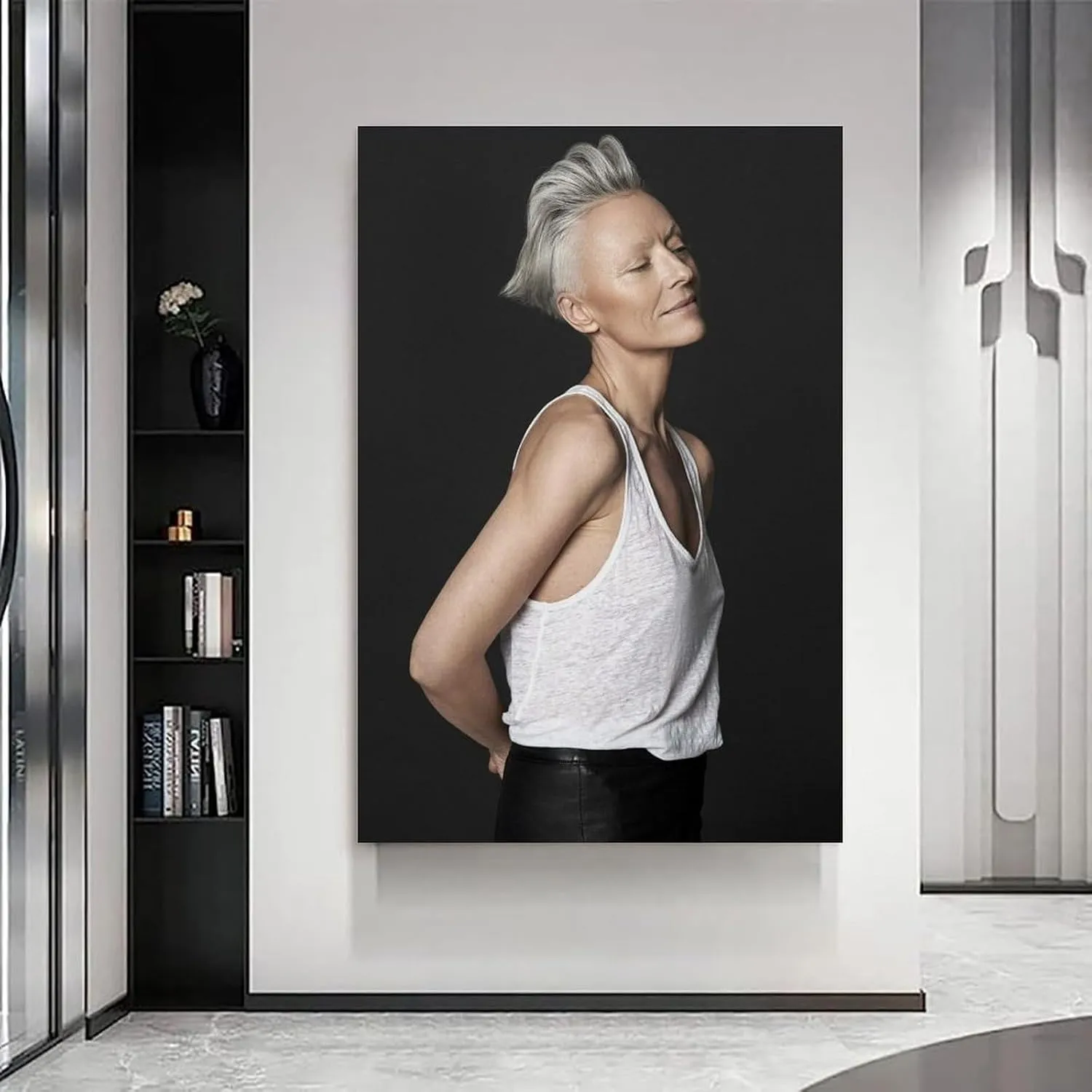XLIANDA Movie Star Famous Actress Tilda Swinton Life Poster Canvas Art And Wall Art Picture Print Modern Family Bedroom Decors 08x12inch(20x30cm)