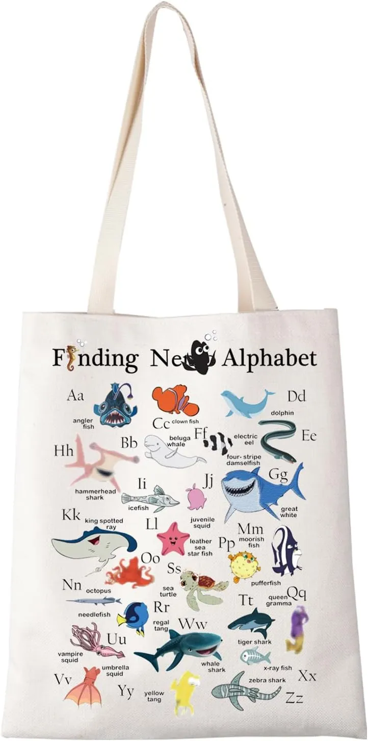 XYANFA Find Movie Tote Bag Cartoon Movie Fans Gift Squirt Clownfish Lover Gift Cartoon Movie Handbags