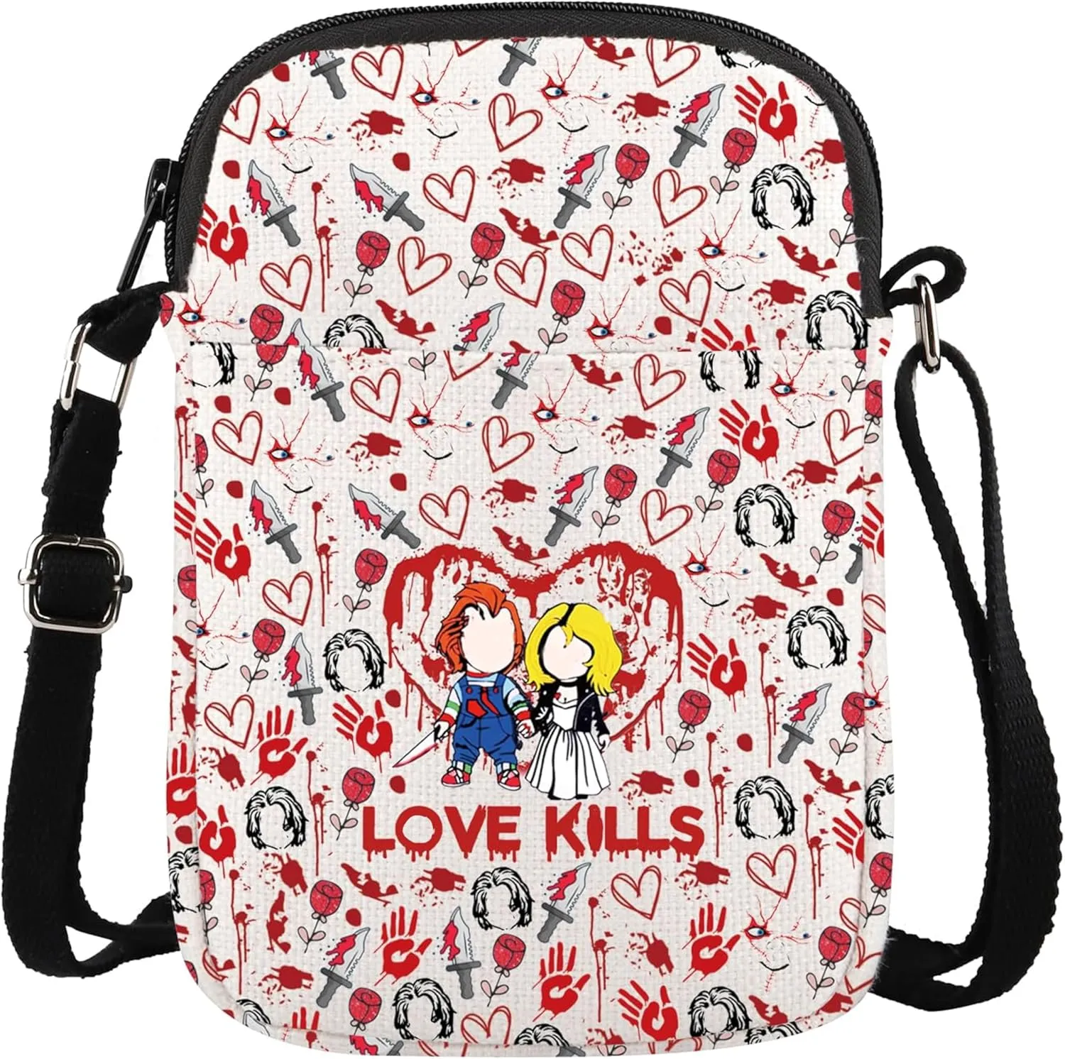 XYANFA Horror Movie Crossbody Bag Lovers Gift Horror Doll Gift Horror Movie Gift For Women Handbag