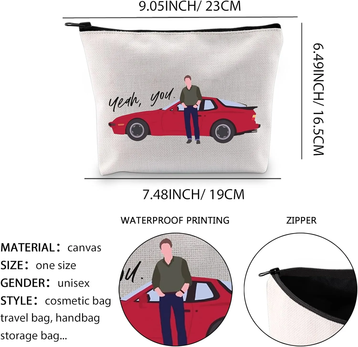 XYANFA Six Candle Movie Quote Bag Gift for 80s Movie Lover Gift Romantic Movie Fans Gift (yeah you)