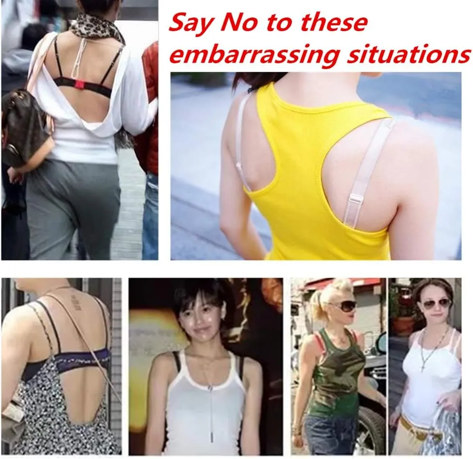 YANDW Strapless Lightly Padded Full Figured Coverage Bra Clear Back Multiway Invisible Straps Backless Brassiere for Women