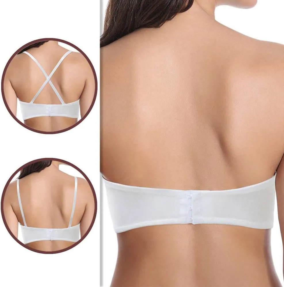 YBCG Push up Strapless Convertible Multiway Thick Padded Underwire Supportive Bra for Women's Wedding