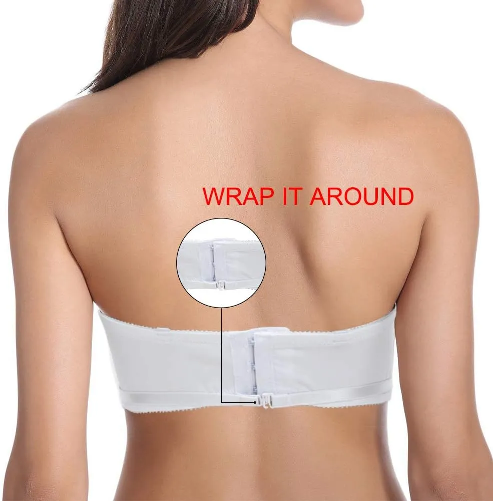 YBCG Push up Strapless Convertible Multiway Thick Padded Underwire Supportive Bra for Women's Wedding