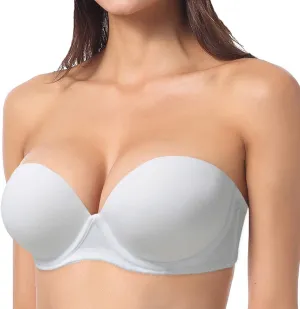 YBCG Push up Strapless Convertible Multiway Thick Padded Underwire Supportive Bra for Women's Wedding