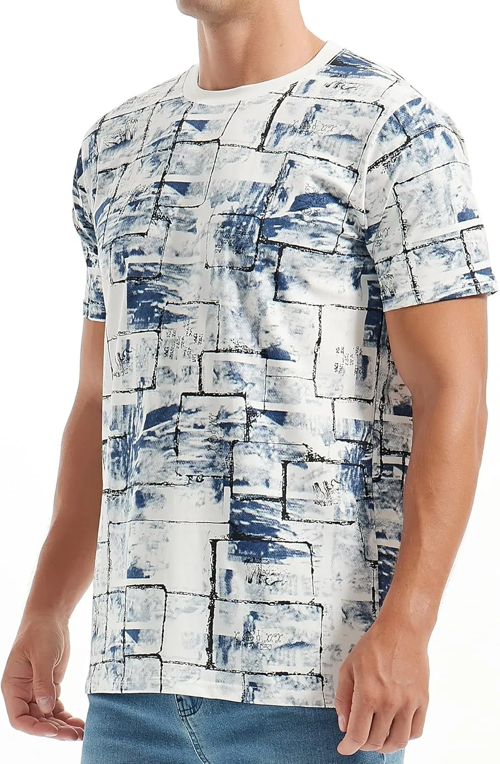YININF Mens Hipster Hip Hop Short Sleeve Print T-Shirt Shirts Men