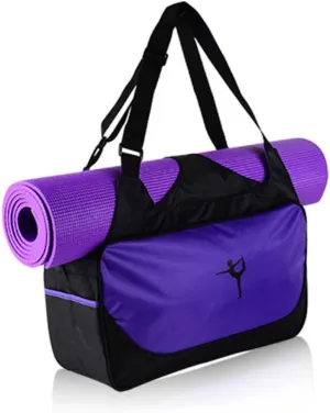 Yoga Mat Bag Shoulder Straps Large Travel Shoulder Bag Oxford Luggage for Gym Yoga Accessories Random Color
