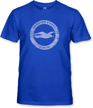 Youth Brighton & Hove Albion FC Color Badge Kids Cotton T-Shirt - Royal - Youth