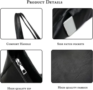 YXQSED Tote Bags for Women's PU Leather Big Purses and handbags ladies Waterproof Big Shoulder Bag