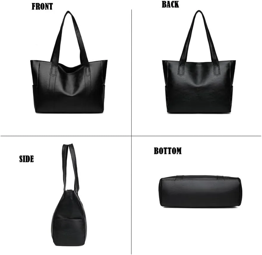 YXQSED Tote Bags for Women's PU Leather Big Purses and handbags ladies Waterproof Big Shoulder Bag