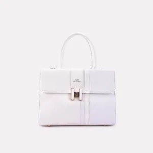 Zephyr White Casual Hand Bags 0331033