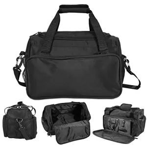 Zetiling Hairdressing Bag, Large Capacity Salon Handbag, Portable Hair Stylist Organizer, Hair Tools Bag with Scissors Holder, Makeup Cosmetics Tools Travel Bag, Black, 1.0 Count