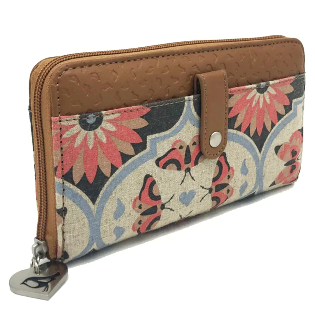 Zip Up Wallet - Butterfly Mandala