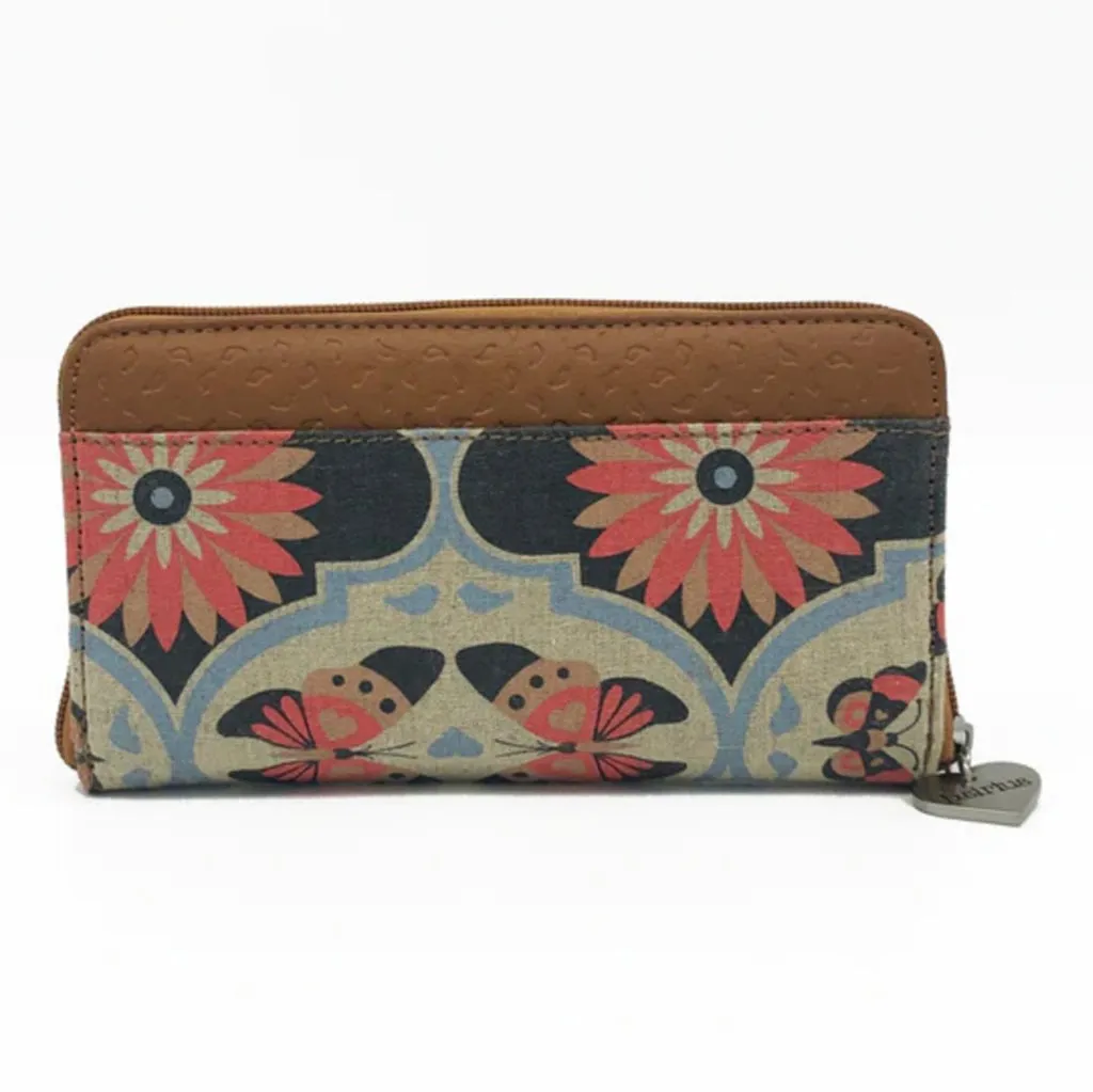 Zip Up Wallet - Butterfly Mandala